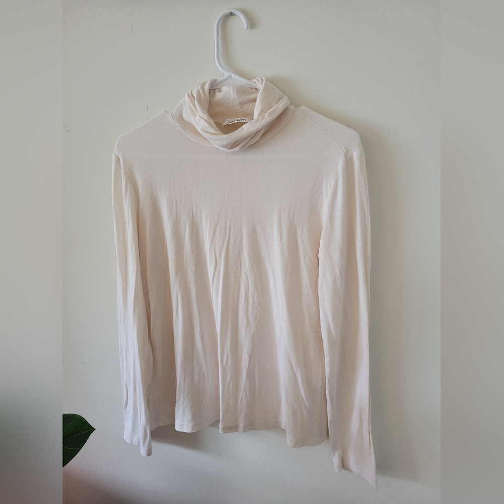 Calvin Klein Cream Turtleneck Shirt